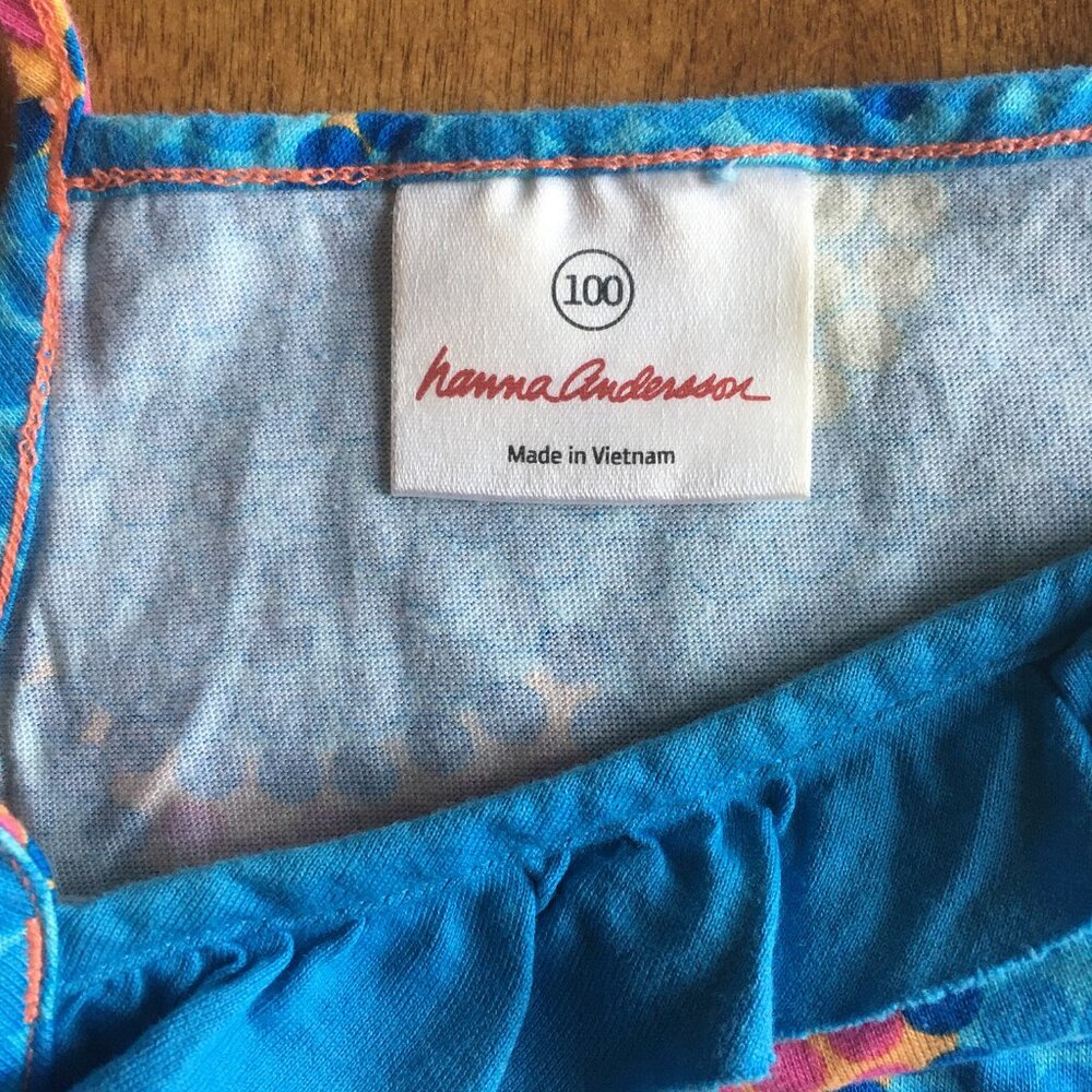 Hanna Andersson Blue Pink Yellow Floral Sundress - Picture 3 of 7